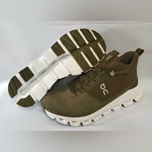 On Running Men's cloud Hi Edge camo military green-brown Running Shoes